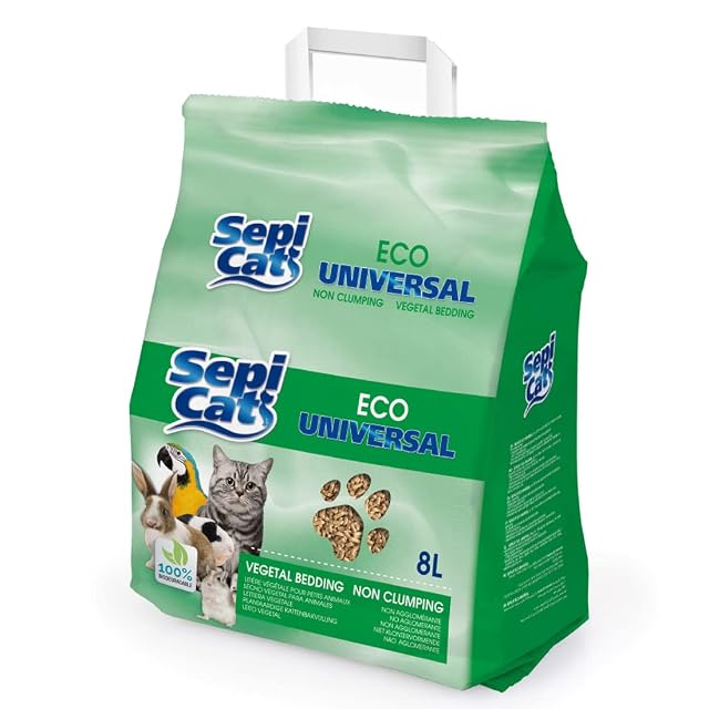 Virutas de Madera para Gato 8L - Pellets absorbentes de Madera Virutas Eco Universal