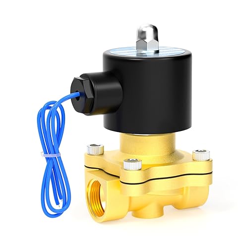 TAILONZ PNEUMATIC Válvula electromagnética eléctrica de latón 2W-200-20 de latón de 34 pulgadas NPT AC110V Agua normalmente cerrada, aire, diesel