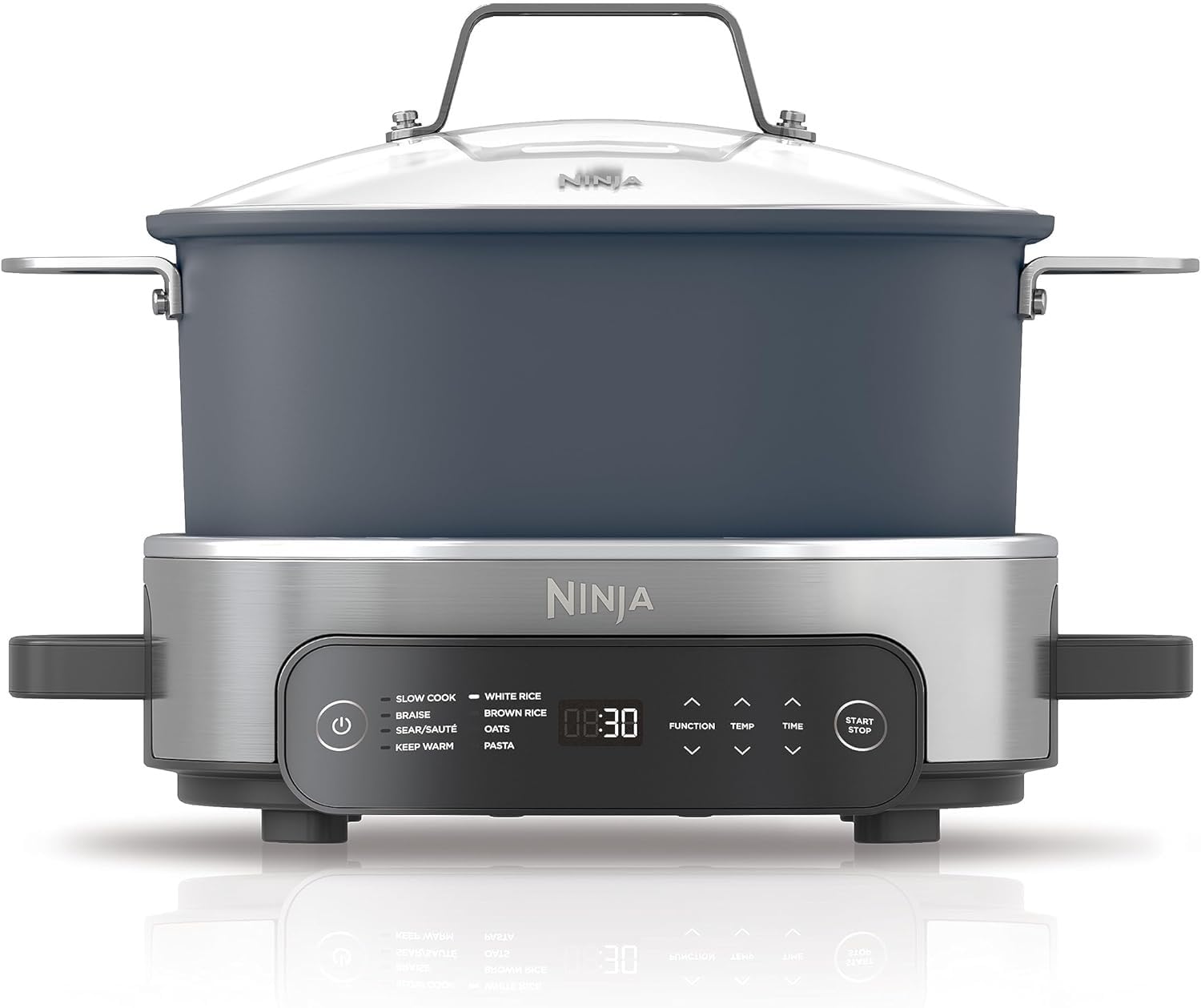Ninja MC1101 Everyday Possible Cooker Pro, 8-in-1 Versatility, 6.5 QT, One-Pot Cooking, Replaces 10 Tools, Faster Cooking, Family-Sized, Adjustable Temp Control, Midnight Blue