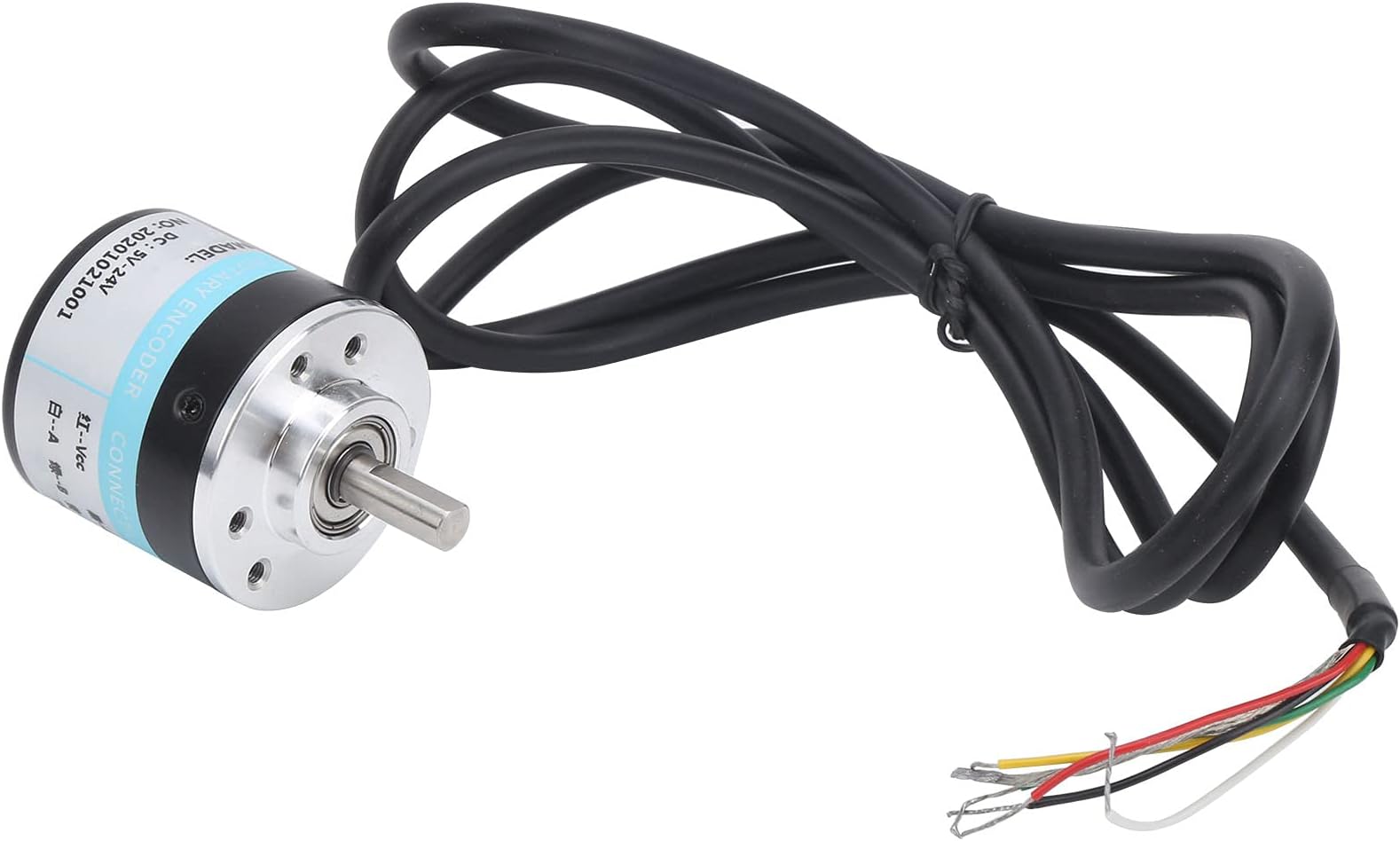 Agatige ABZ Encoder, Incremental Rotary Encoder Incremental 3‑Phase Solid Shaft Motor Reducer Equipments for Measuring The Rotational Rate, Angle(C38S6G5-500Z)
