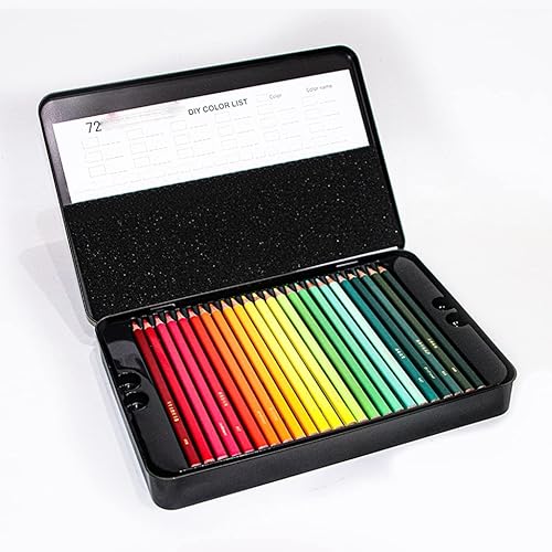 SEASD Juego de lápices de colores profesionales de 72120180 colores suaves a base de cera, ideal para dibujar arte bocetos, sombreado en caja (color