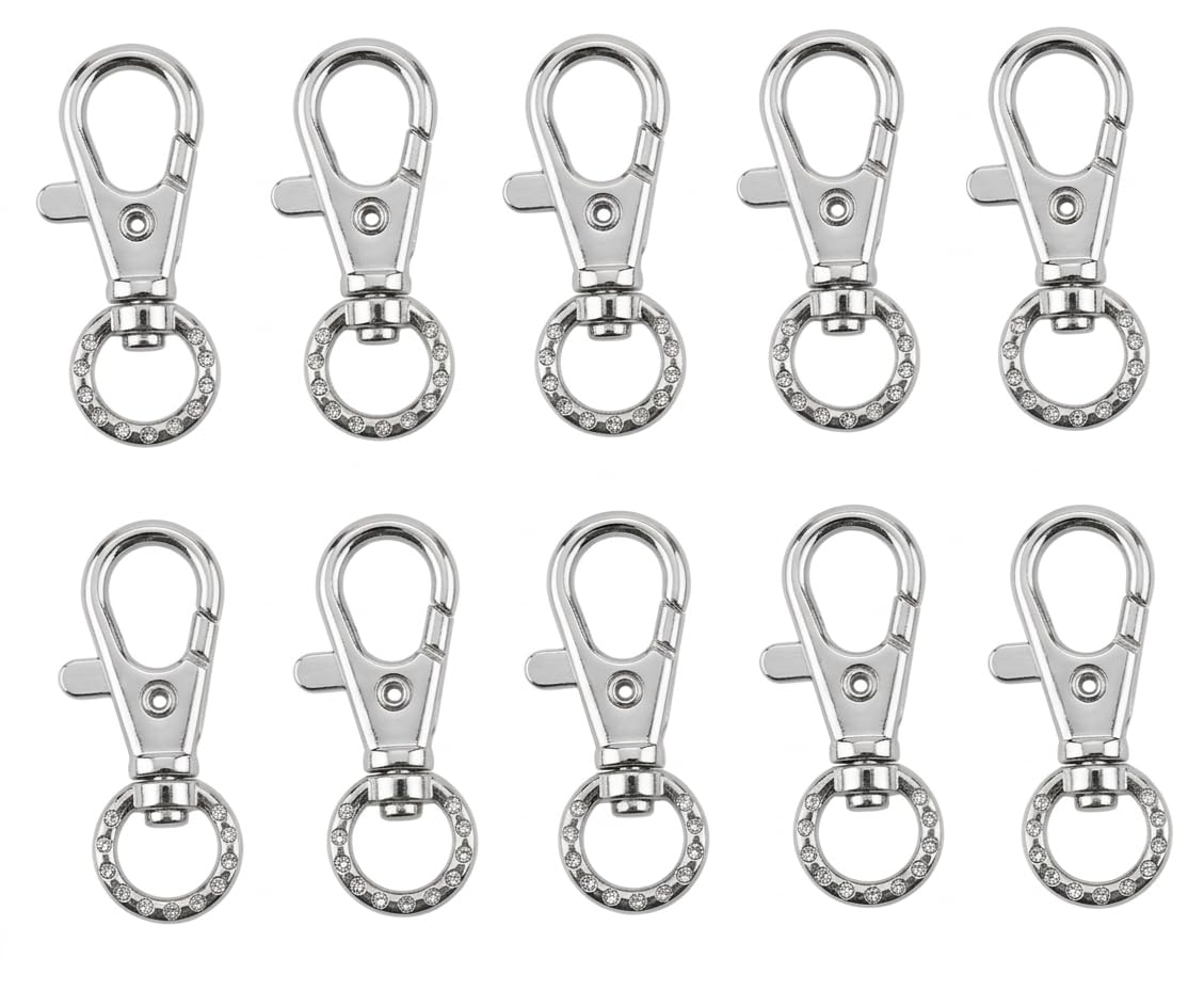 Birds Mini Cage Door Lock | for Parrot, Love Birdss, Cocktail | Lobster Locking | Fixed Base Ring | Pet Bird Cagee Lockk - 10 Pices-image-10