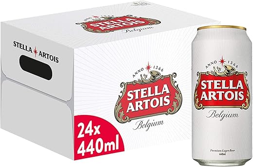 STELLA ARTOIS Beer Can, Pack of 24 x 44 cl