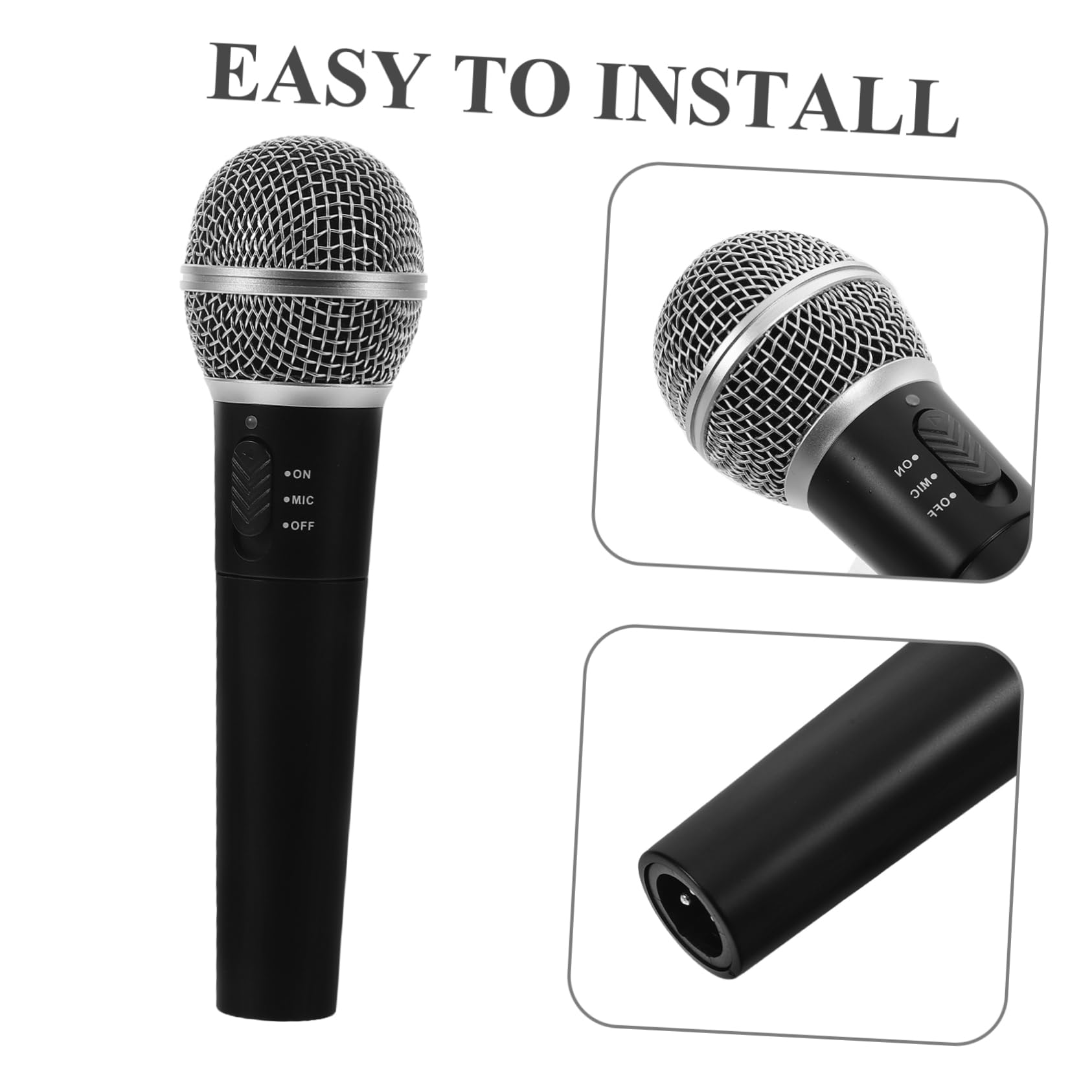 1juego Micrófono Inalámbrico Cable para Karaoke Micrófono Profesional De Mano Compatible Ordenadores y Dispositivos Móviles