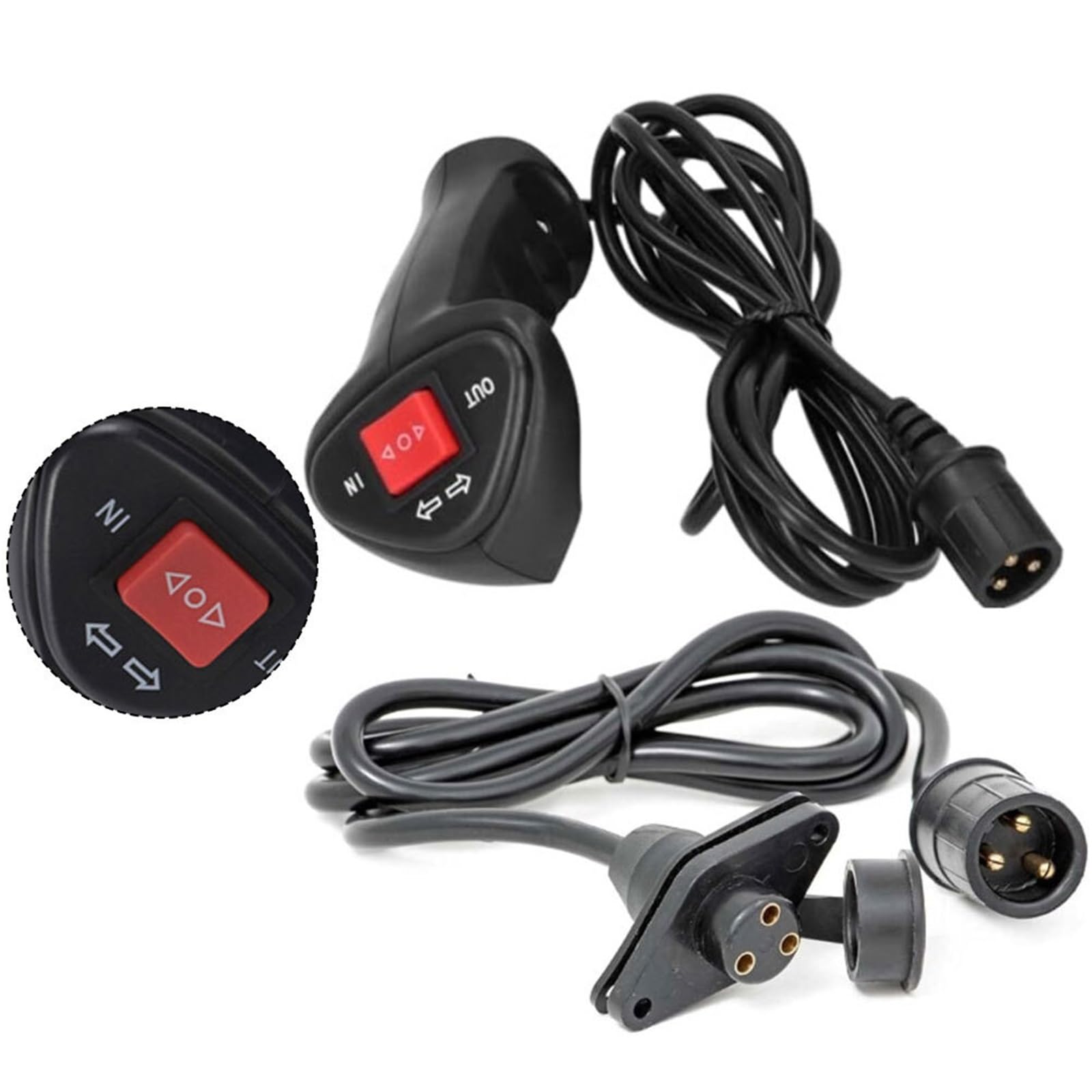 Wciągnik elektryczny Elektryczny sterownik zdalnego sterowania wciągarką. 3-bolcowy sterownik wciągarki + przedłużacz Elektryczny wciągnik łańcuchowy(B)