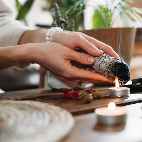 Miniatura 4 de ESPOIR  AMOUR White Sage - 25 palos de salvia espiritual de 4 pulgadas para manchas curación y ritual palos de salvia atados a mano para limpiar la