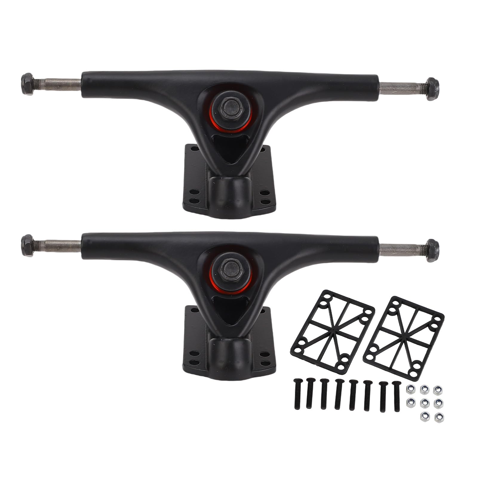 Fabater 7 Inch Aluminum Alloy Skateboard Trucks, Skateboard Bridge Heavy Duty Aluminum Alloy Longboard Trucks for Dancing Longboards, Skateboard Hardware Tool Combo Starter Set