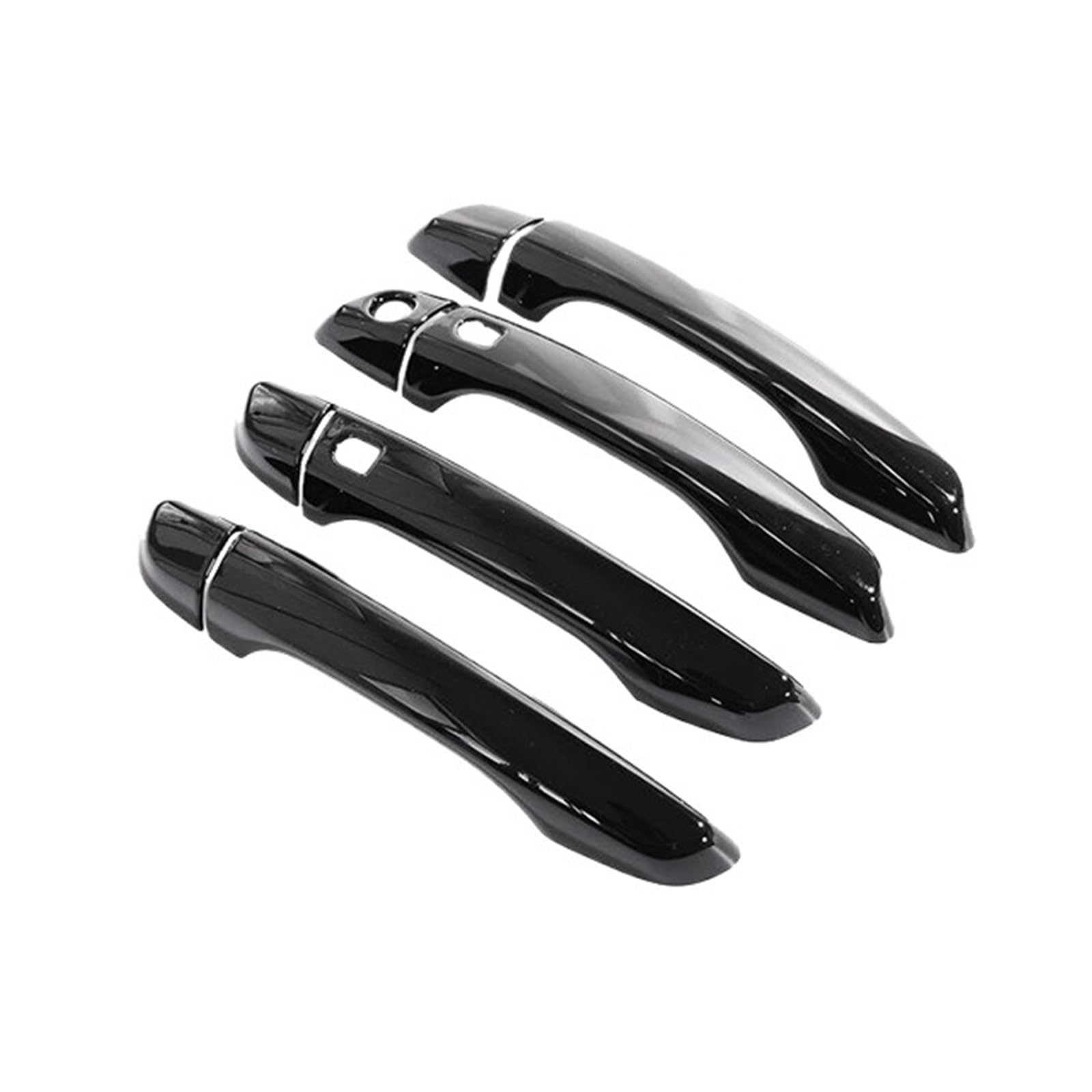 BYSKJZ Car Exterior Door Handle for Vauxhall for Corsa 2020 2021 2022 2023 Gloss Black Outer Door Handle Cover Styling Sticker Trim Car Accessories(4Handle 2 Buttons)