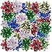 72ct Tiny Gift Wrap Confetti Ribbon Bows Assorted 1" Stick-On Metallic Presents