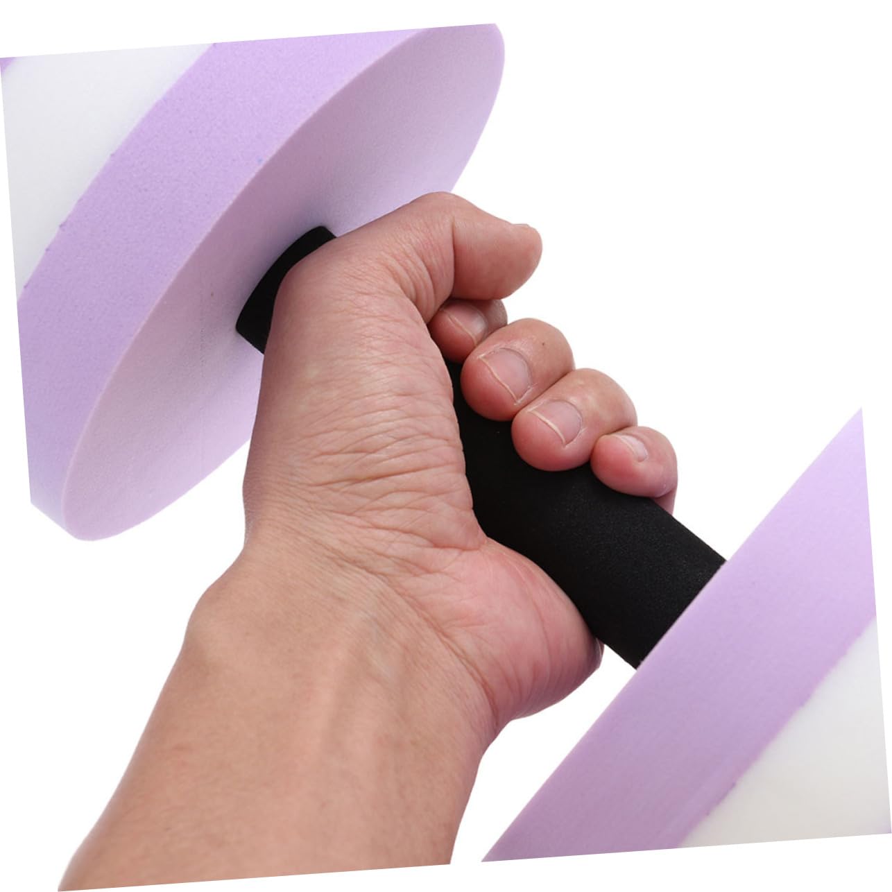 Toddmomy 2Pcs Eva Floating Dumbbells for Pool Fitness Durable Water Barbells Purple White Blue White for Swimming Spa Aquatic Exercise Equipment Enhance Arm and Shoulder Strength