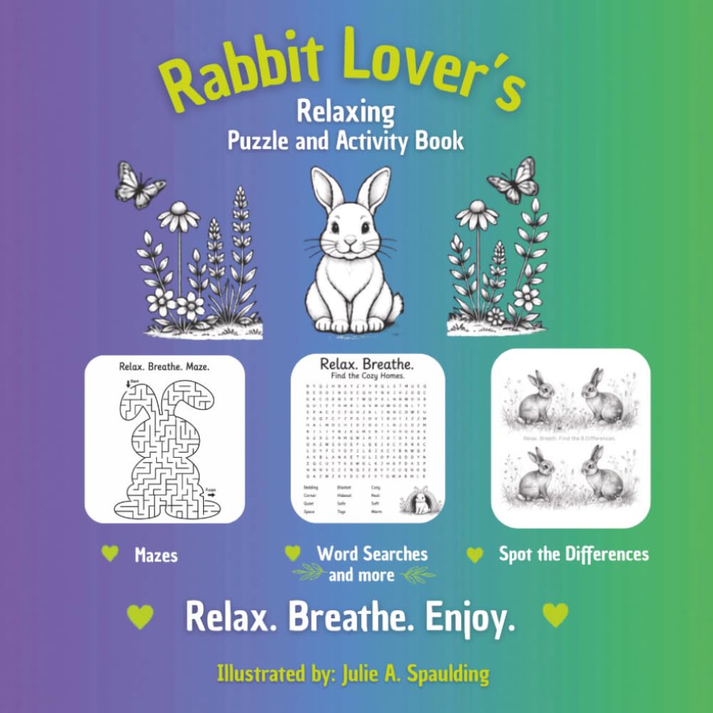 Adult Bunny Puzzle Book: Relaxing Word Searches, Mazes, Crosswords, and Cozy Bunny Fun (Bunny Series)