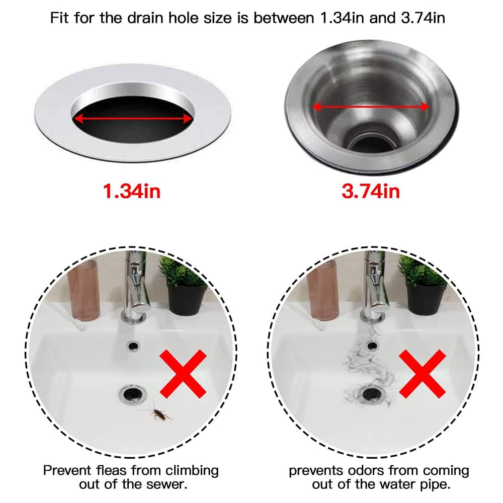 Silicone Sink Stopper & Hair Catcher - FREE SHIPPING -4 Silicone Sink Stopper & Hair Catcher - FREE SHIPPING -4