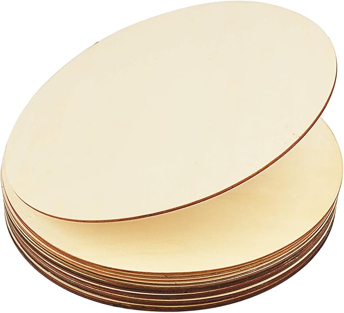 [Upgraded] Artificer 3 Pieces Large Round Wooden Discs 18 Inch, 1/4 Thick