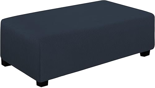 Miniatura 42 de Easy-Going Funda Elástica para Otomana Longitud 20-30 pulgadas Taburete de Almacenamiento Plegable Protector de Muebles Funda Rectangular Suave con