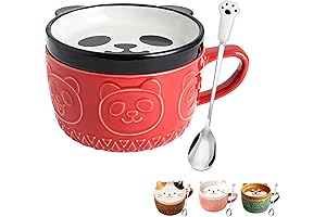 Adorable Panda Coffee Mugs with Lids, Ideal Presents for Various Occasions