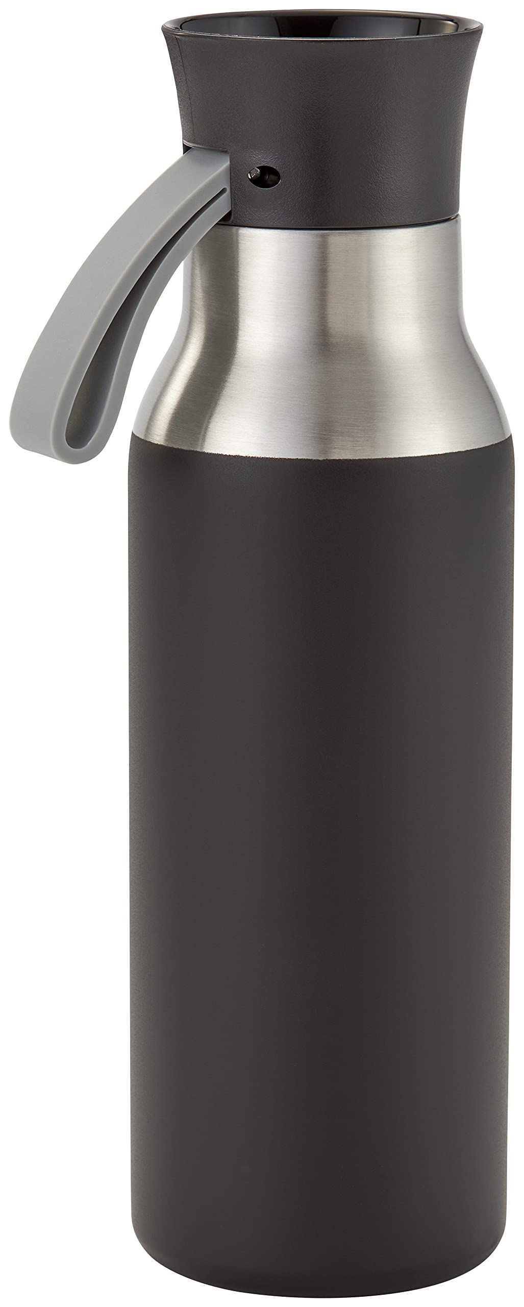 Judge Essentials Reusable Black Water Bottle, 500ml, Stainless Steel, 100% Leakproof, Drinks Flask for Hot and Cold Drinks