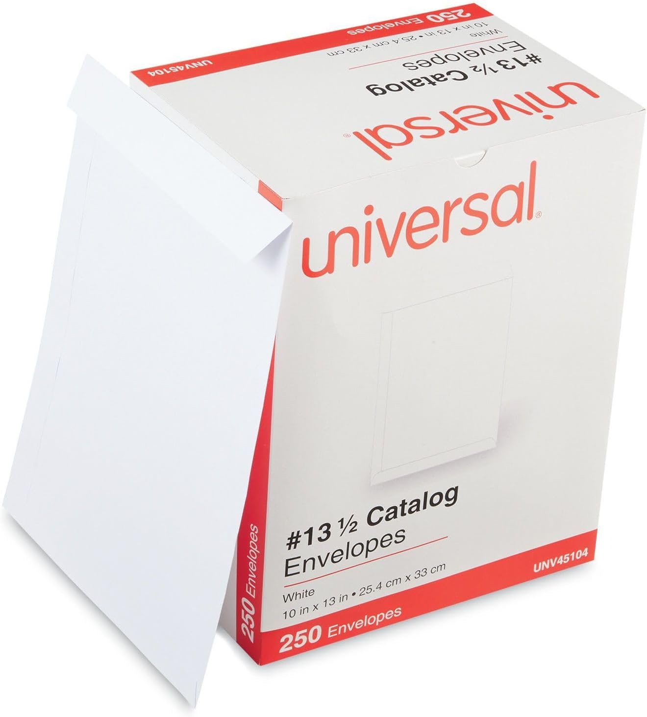 Universal 45104 Catalog Envelope, Side Seam, 10 x 13, White, 250/Box