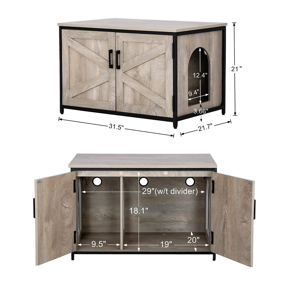 Buy unipaws Cat Litter Box Enclosure with Top Opening, Suitable for