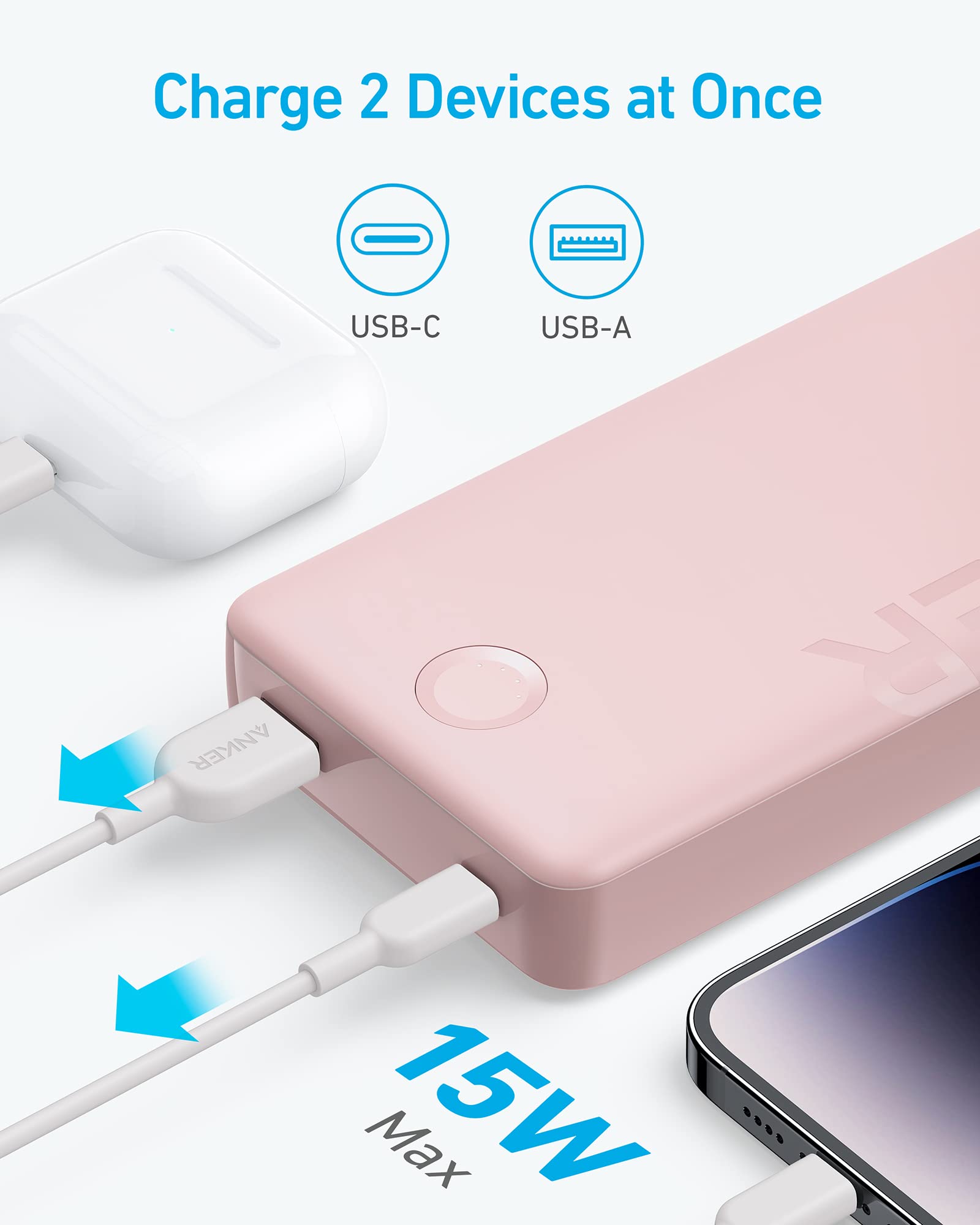 Anker Anker 325 Power Bank (PowerCore 20K II) B2C - UN Pink