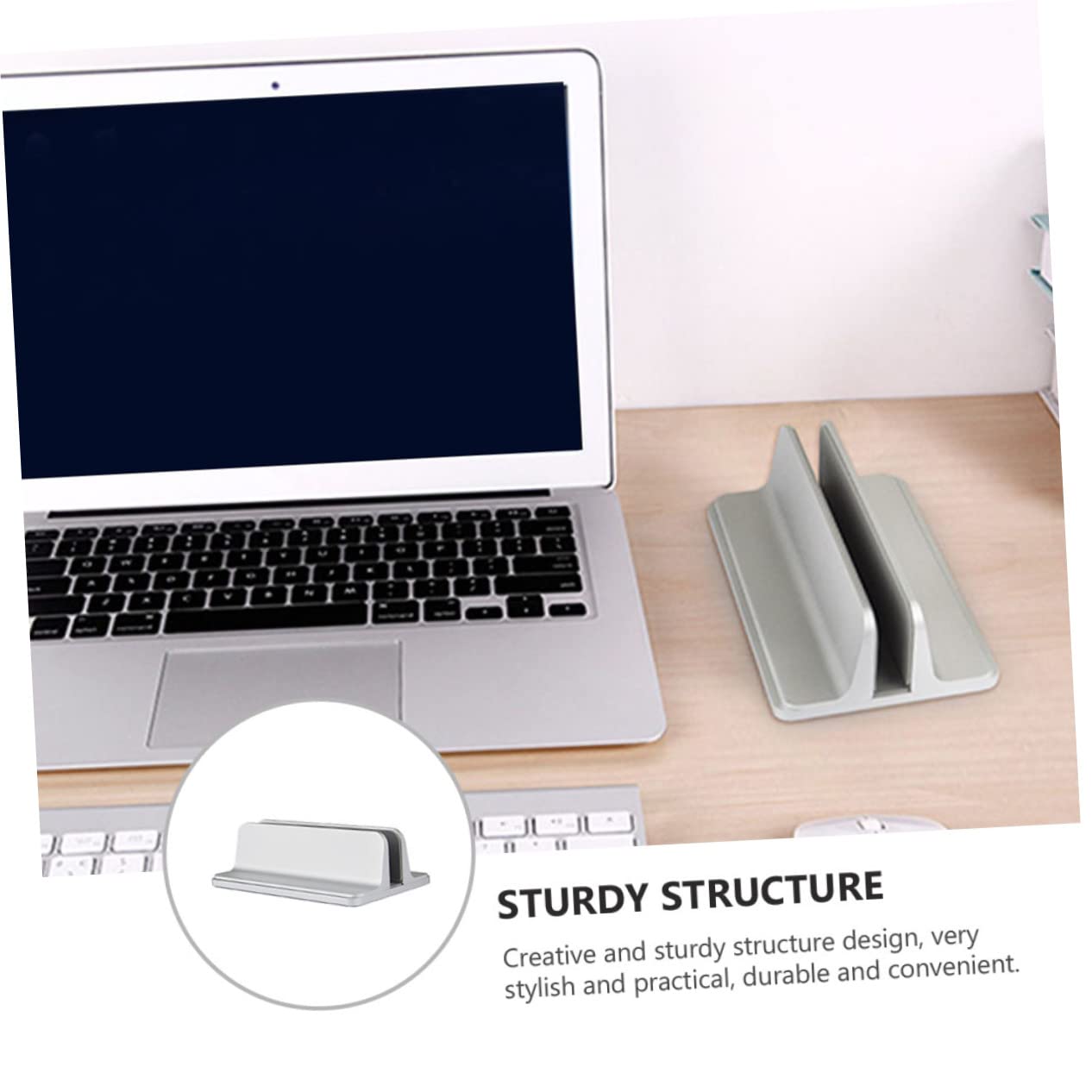 NUOBESTY Soporte Vertical De Aluminio para Portátil Base Estable para Ordenador para Oficina y Estudio Práctico y Duradero