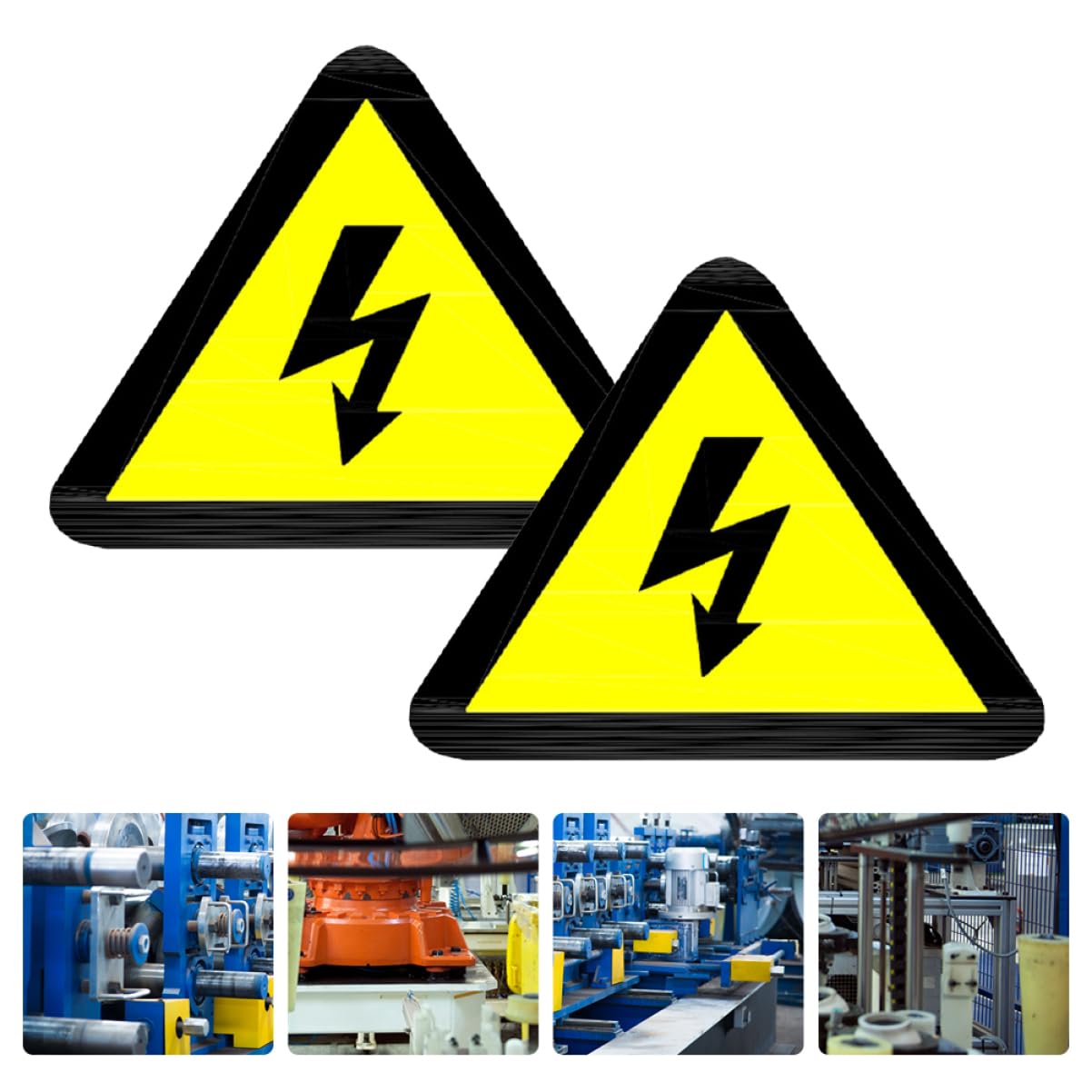 SOIMISS Autocollants D'avertissement de Chocs Électriques Autocollants Adhésifs de Sécurité de Triangle Jaunes Lot de 20 pour Boîte Électrique pour Jardin et École
