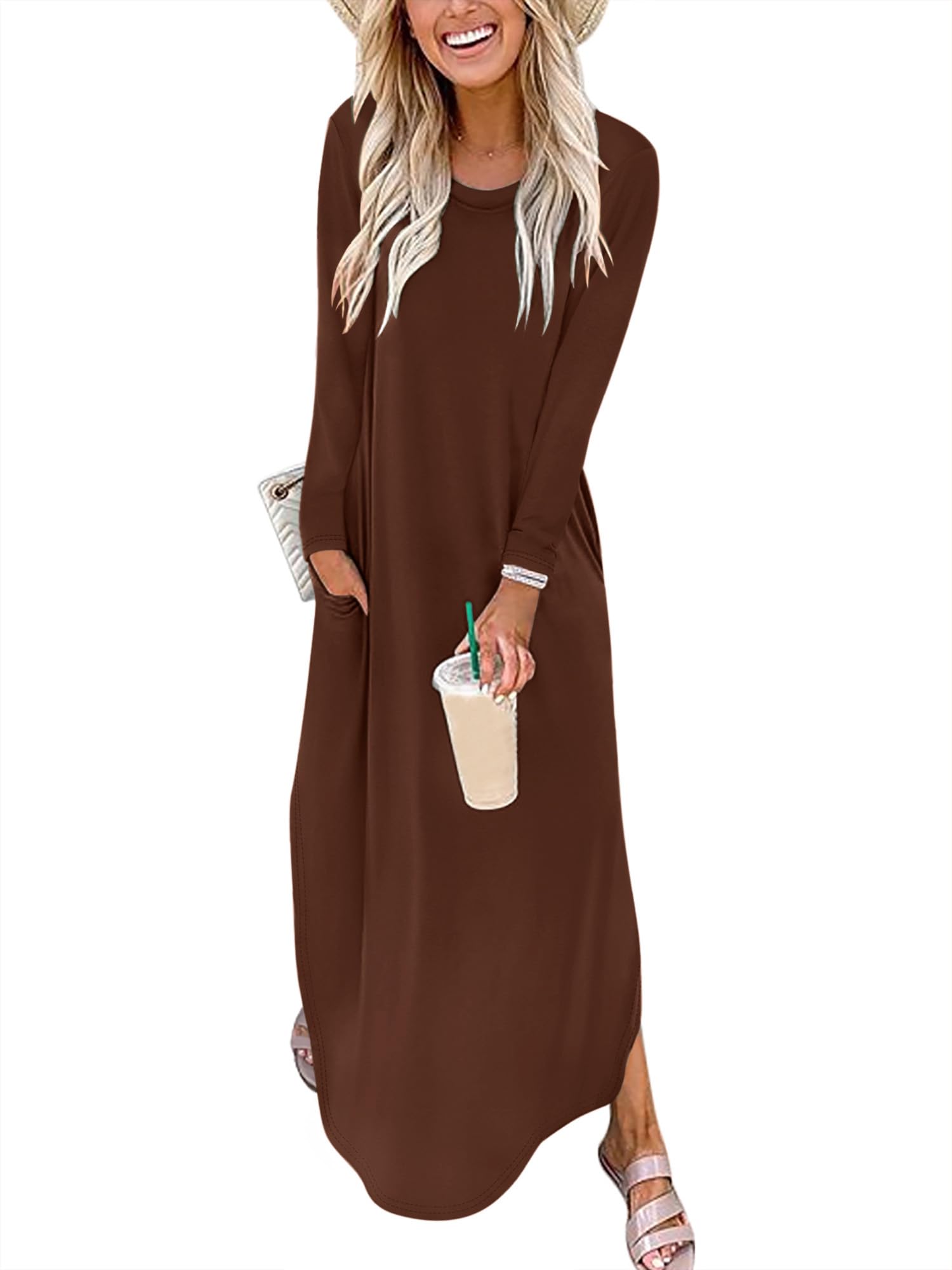 ANRABESS Long Sleeve Maxi Dress