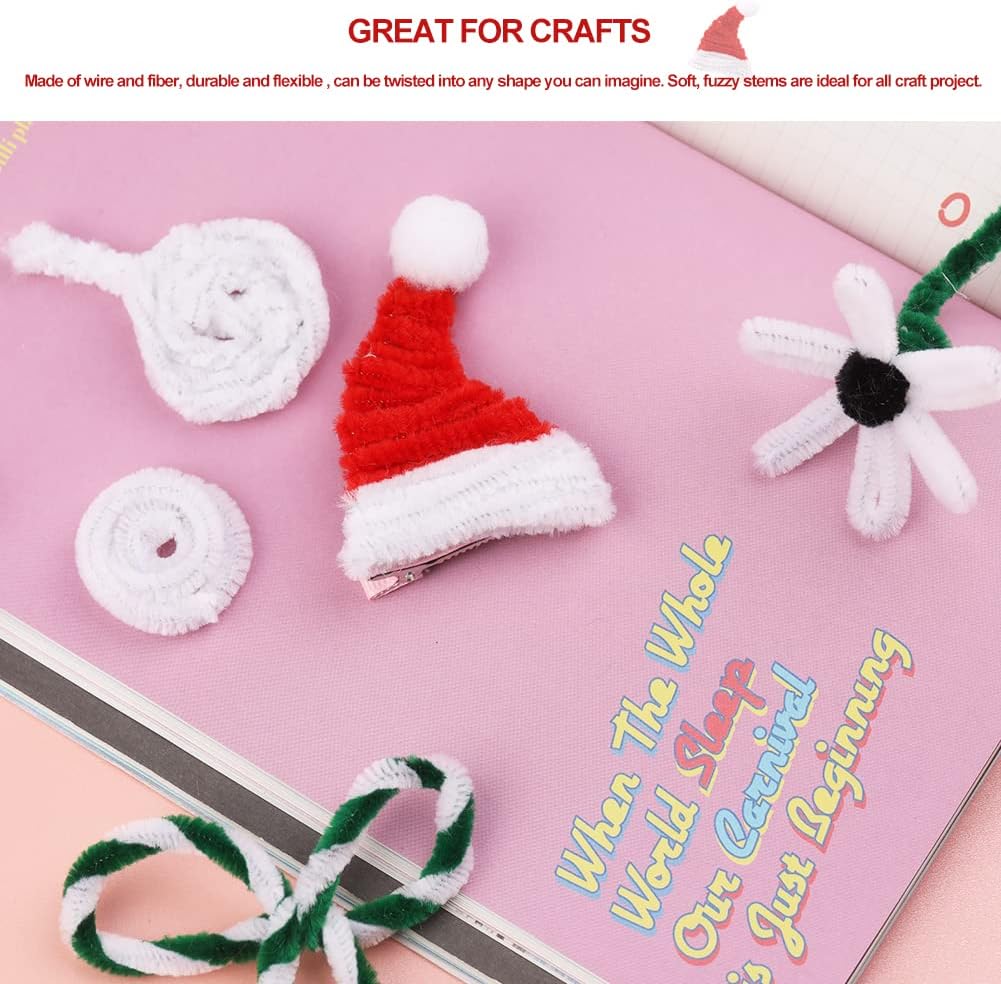 60 Pieces White Pipe Cleaners,Craft Pipe Cleaners,Pipe Cleaners Chenille Stem,Pipe Cleaners Bulk,Art Pipe Cleaners for Creative Home Decoration Supplies Arts and Crafts Project : Arts, Crafts & Sewing
