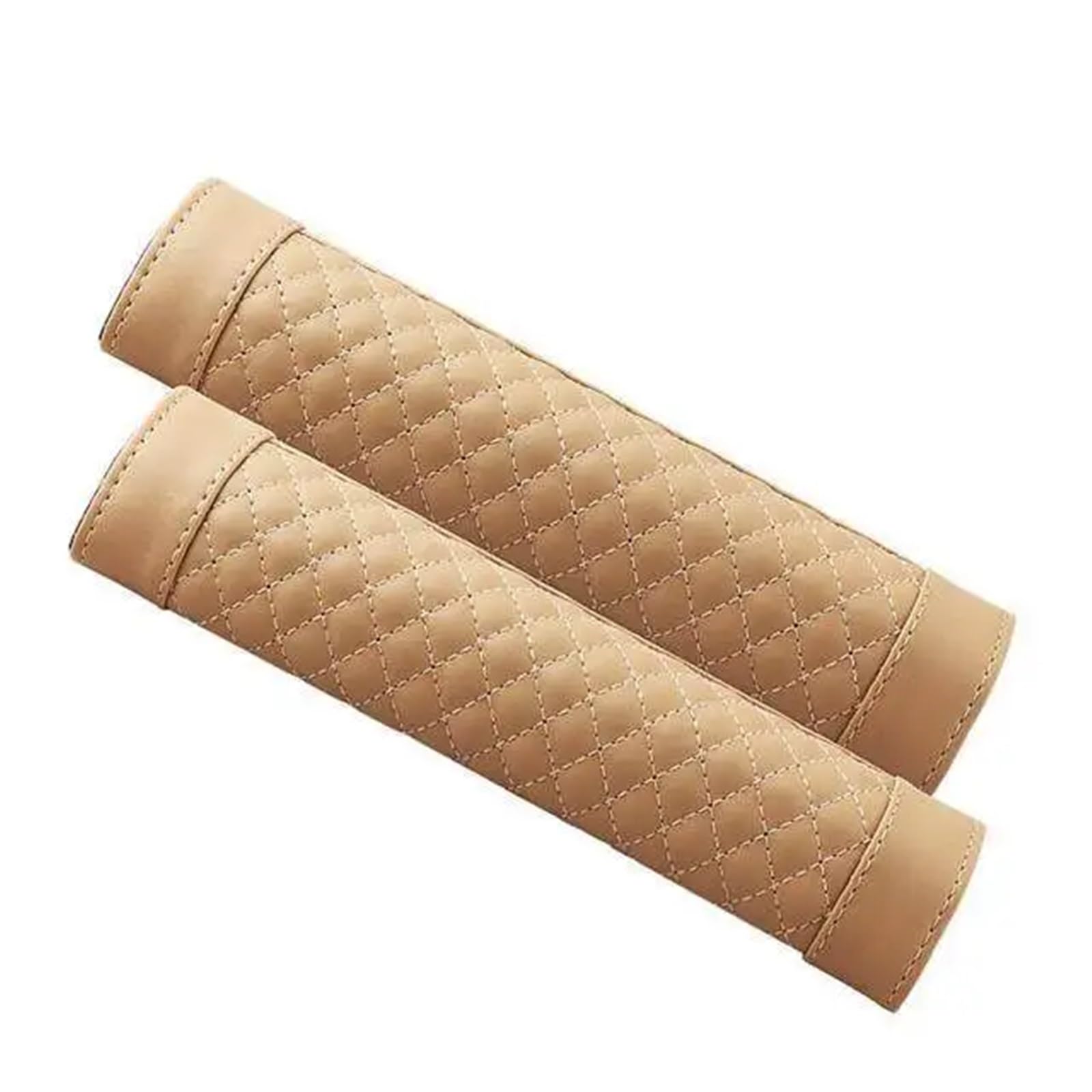 almohadilla cinturon coche 2 Fundas Universales For Cinturón De Seguridad Coche, Piel Sintética Transpirable, Suaves, Con Cojín For El Hombro(2Pcs Beige)