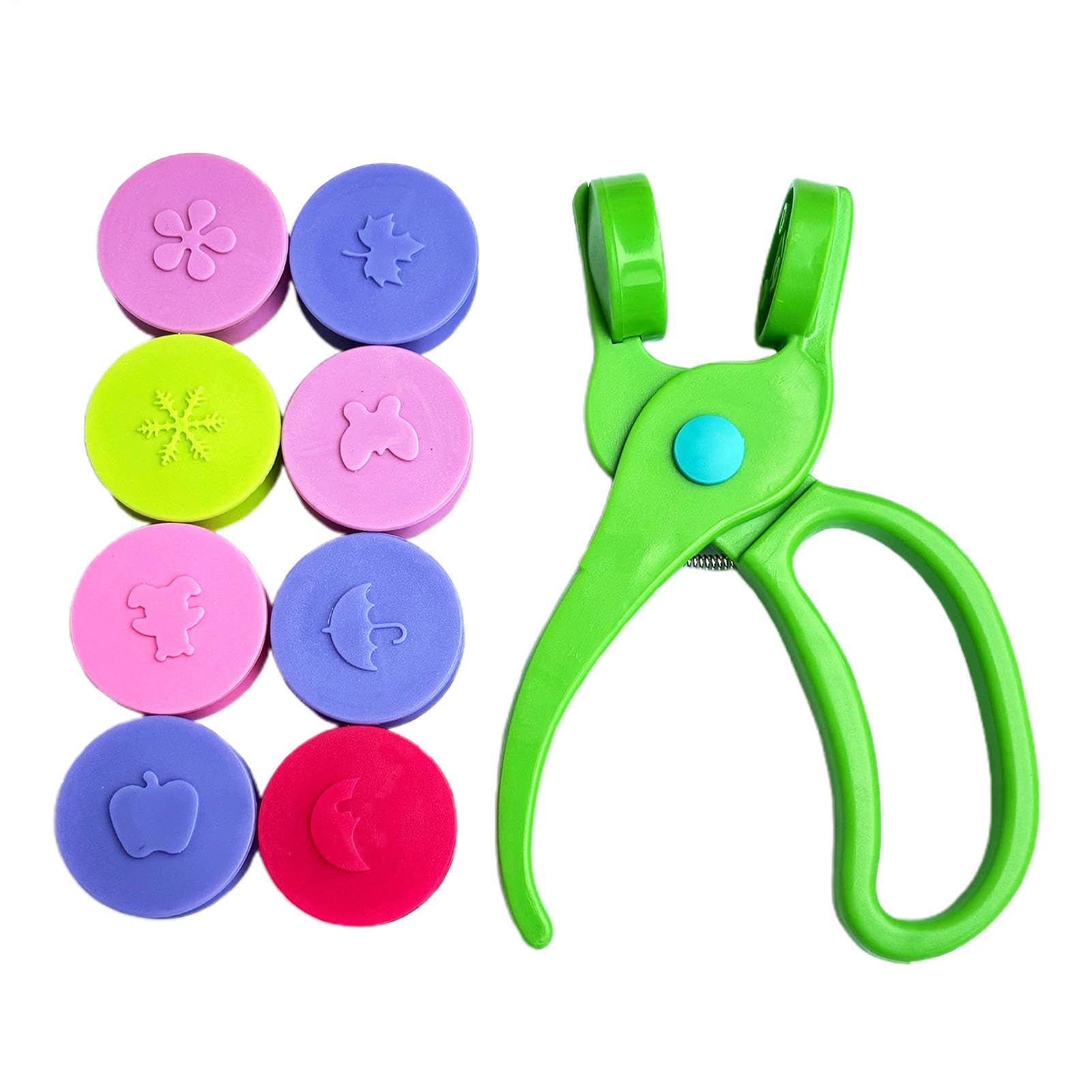 Prägemaschine für Kinder, 8-facher Hand-Papierprägegerät, Papierstanzer-Prägegerät, lustige kreative Bastelwerkzeuge, Scrapbooking-Bastelpapierprägegerät für Papier