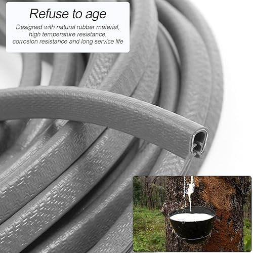 Miniatura 10 de XINLIYA Protectores de borde de puerta de automóvil, protector de sello de goma universal de 16 pies, borde en forma de U, protección de borde de