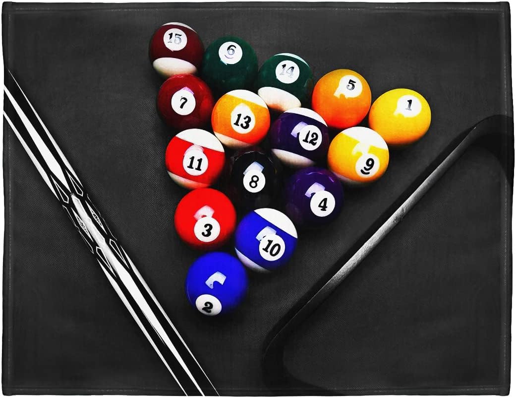 Soft Warm Fleece Throw Blanket for Couch Sofa and Bed Pool Table Billiard Balls 60"X80"