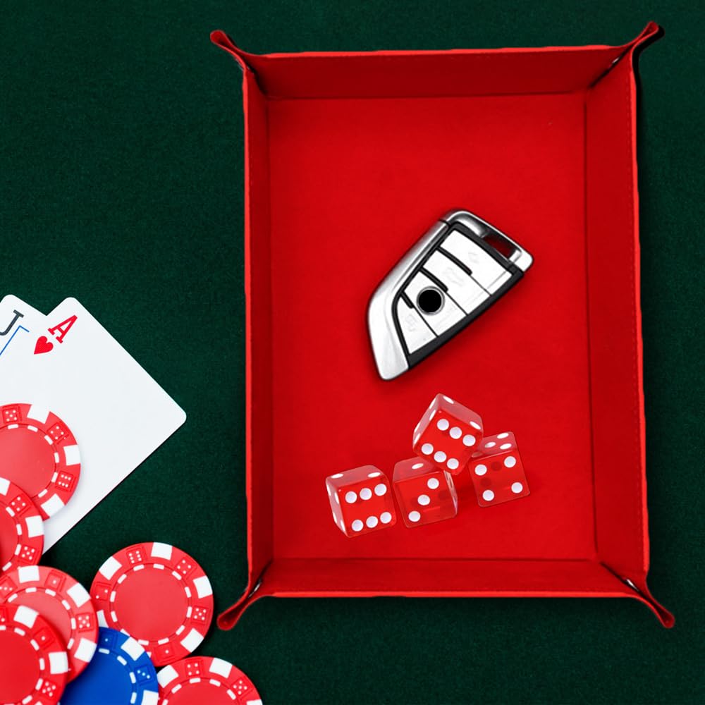 Cubilete Dados, Cubiletes Dado de Cuero, Taza Dados Profesional Tranquilo con 1 Bandeja Dados Plegable 5 Dados para Juegos de Dados, Cubiletes Dados Portátil para Fiesta Bar Viaje Cámping