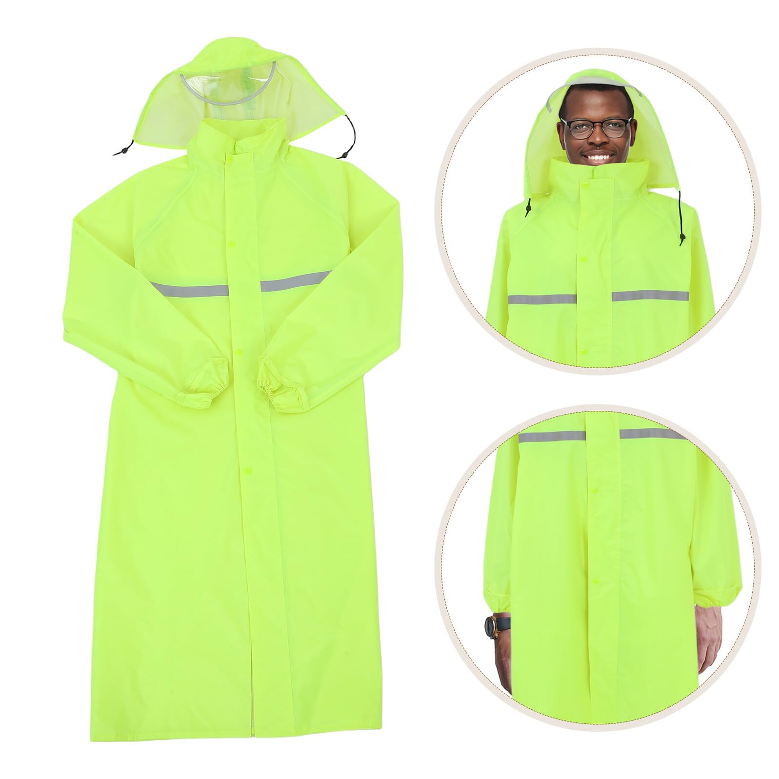 Poncho Antipioggia lungo Unisex con Cappuccio e Riutilizzabile Tuta Antipioggia Outdoor per Campeggio e Trekking con Isolamento Rinforzato