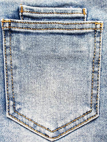 Kidscool Space Kids Rasgado Buracos Fashion Faixa elástica interna jeans slim, Azul, 4-5T