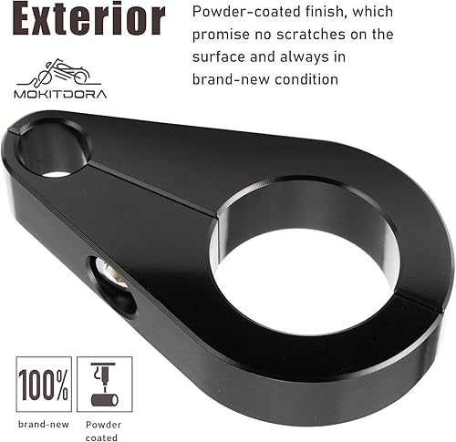 Vista 24 de MoKitDora Abrazadera de cable de acelerador de embrague de montaje en manillar o marco de 1.25" o clips de línea de freno para Harley, cromo