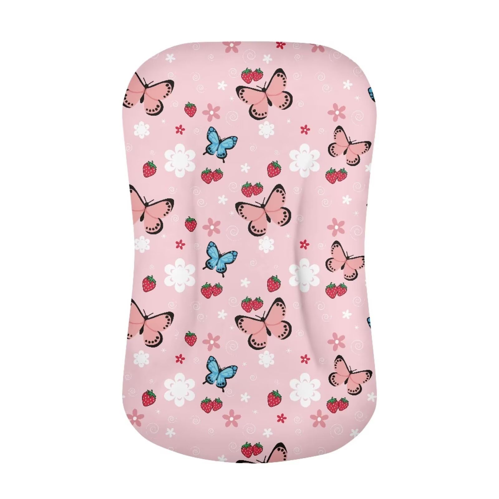 Butterfly Baby Lounger Cover Removable Slipcover Fits Infant Lounger Pillow Soft Comfortable Newborn Lounger Cover Floor Seat Cover