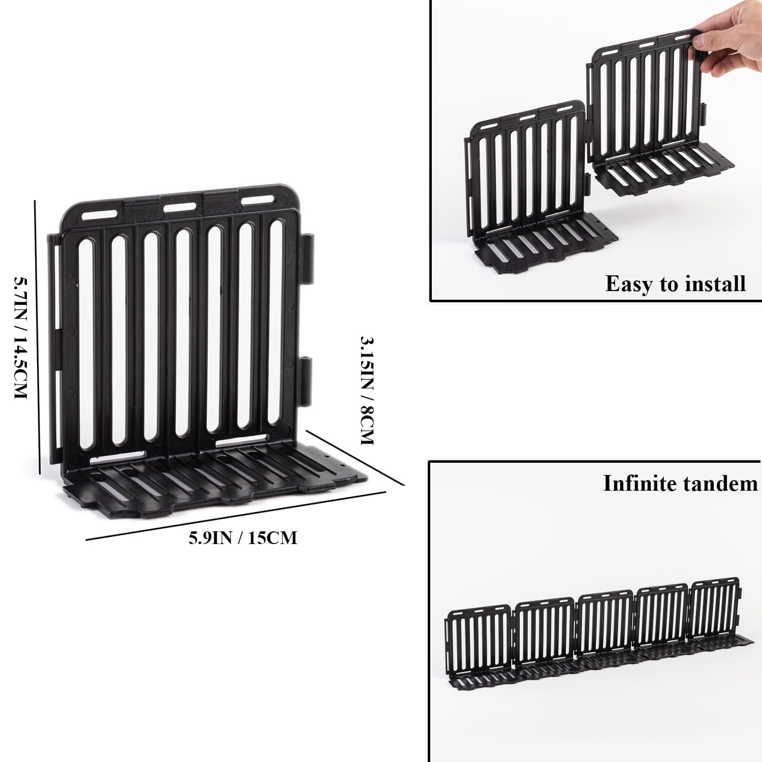Spielzeugblocker Couch Schutz für Haustiere, Sofaschutz Katze Plastic Under Furniture Gap Protector für Sofa und Andere Möbel (Schwarz 12er Pack 6 Füße)