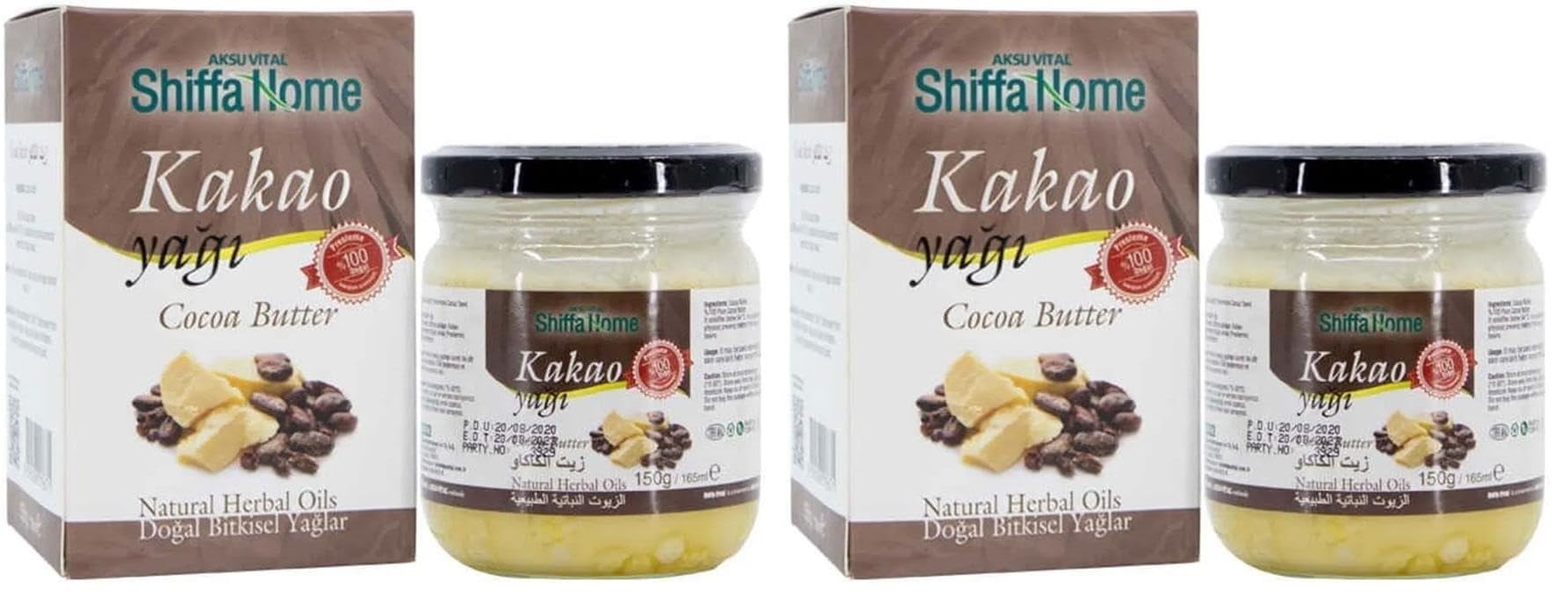 ShiffaHome Shiffa Home M02220 Kakao Yağı 150 gr. 1 Paket (1 x 250 ml) (2 paketi)