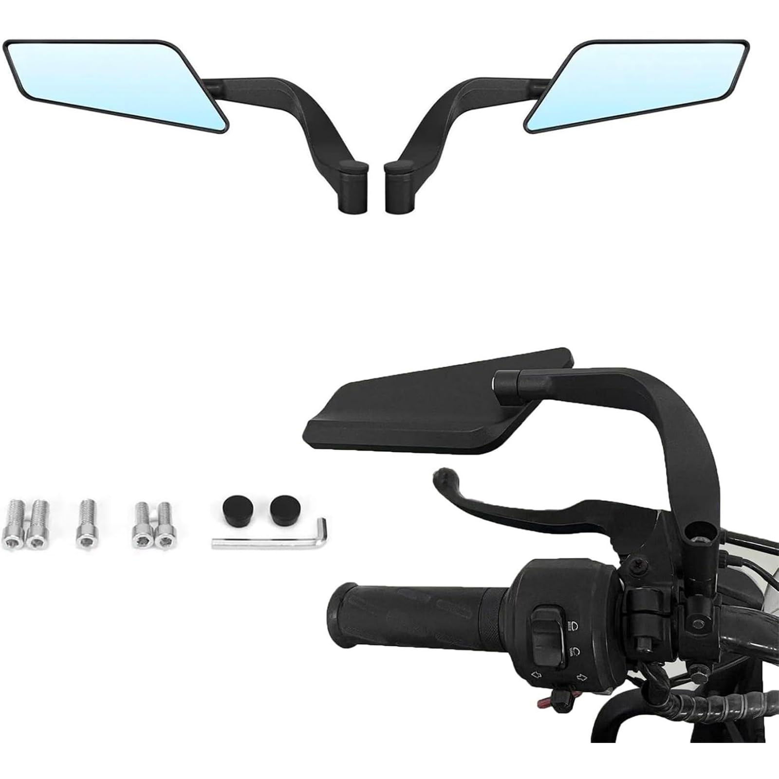 Rétroviseurs Moto pour Kawasaki Ninja 650 ABS 2017-2026