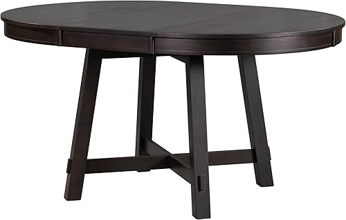 Miniatura 19 de LUMISOL Mesa de comedor redonda para 4 personas, mesa de cocina extensible de 42 a 54 pulgadas con hoja extraíble y base de pedestal, mesas de