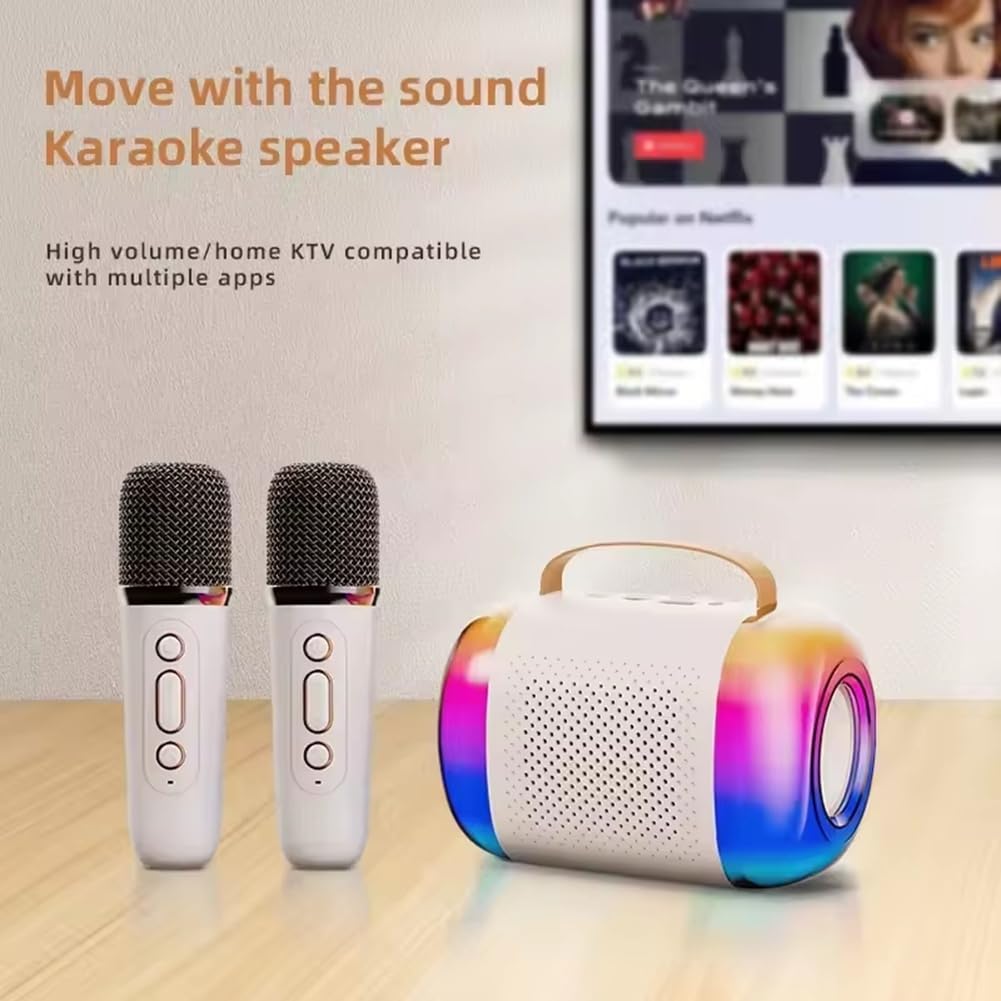 Micrófono con Altavoz Bluetooth K Song, Micrófono de Audio, Karaoke, Portátil para Niños, Hogar, K-Song, Estéreo Integrado B