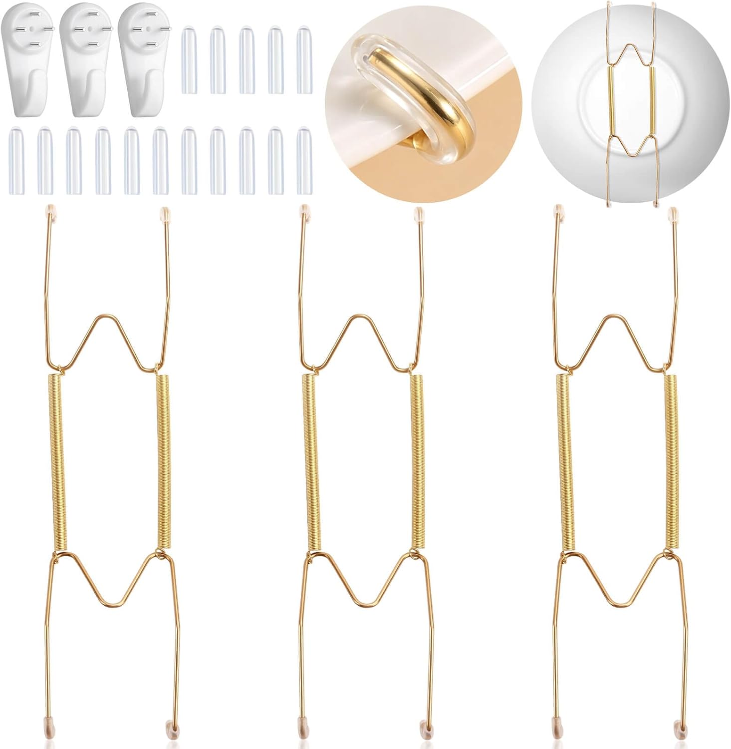3 pcs Plate Hangers for the Wall,10 Inch Invisible Wall Plate Hangers
