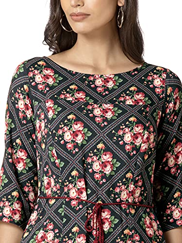 Image of Indya Women's Rayon Floral Regular Kurta