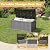 Fancyango 150 Gallon Outdoor Deck Box Waterproof, Large Storage Box for Patio, Resin Storage Bench Lockable for Garden Tools, Package Delivery, Grey