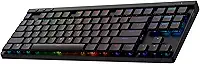 Teclado Mecânico Gamer Sem Fio Logitech G515 com Design TKL,Tecnologia LIGHTSPEED, RGB LIGHTSYNC, Conexão USB ou Bluetooth, Switch GL Brown Tactile e Bateria Recarregável - Preto