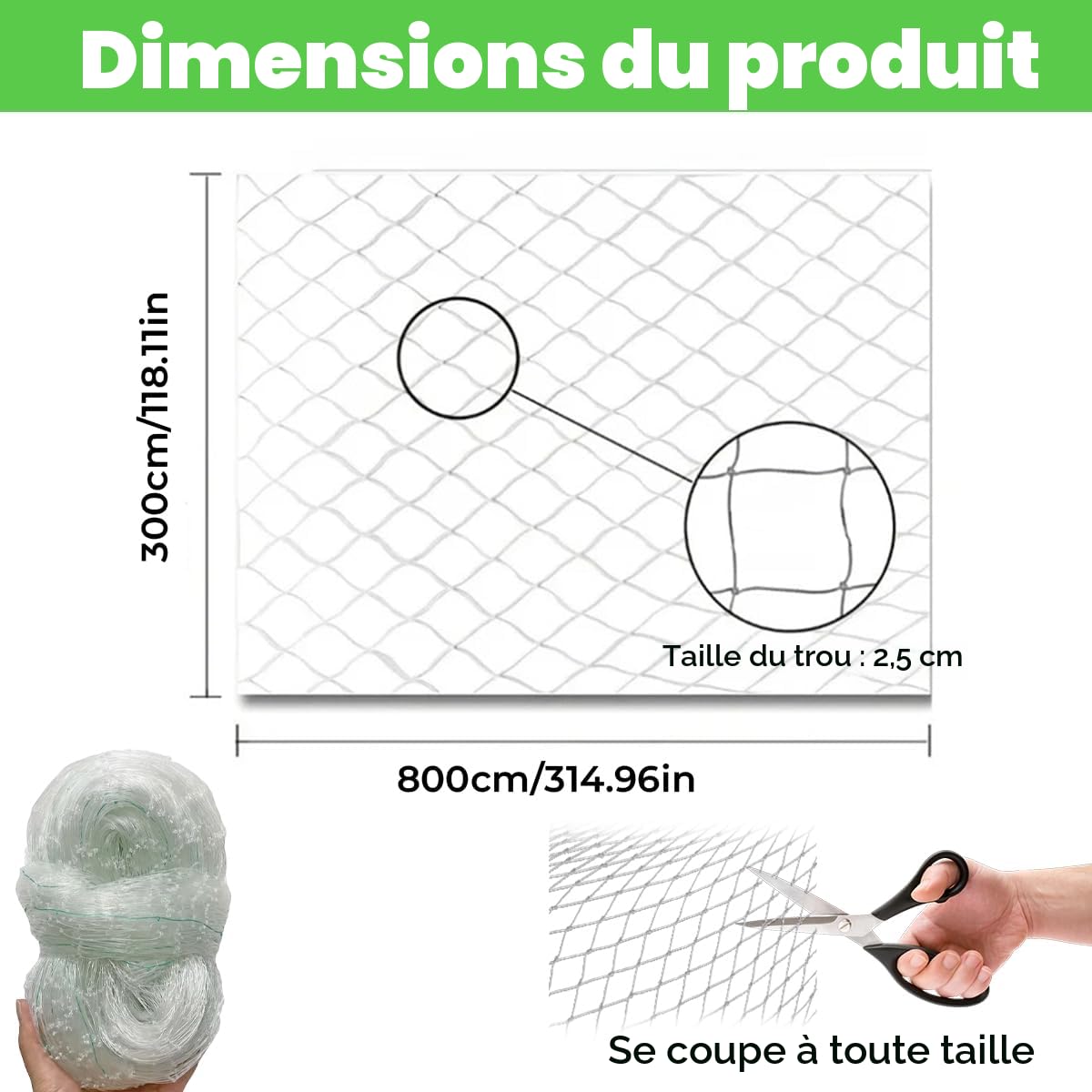 8 X 3 m Filet De Protection Chat, Filet Protection Chat Nylon, Filet Balcon Chat Transparent, Protection Balcon Chat Découpable, Filet Chat Balcon sans Percer pour Balcons, Portes, Fenêtres