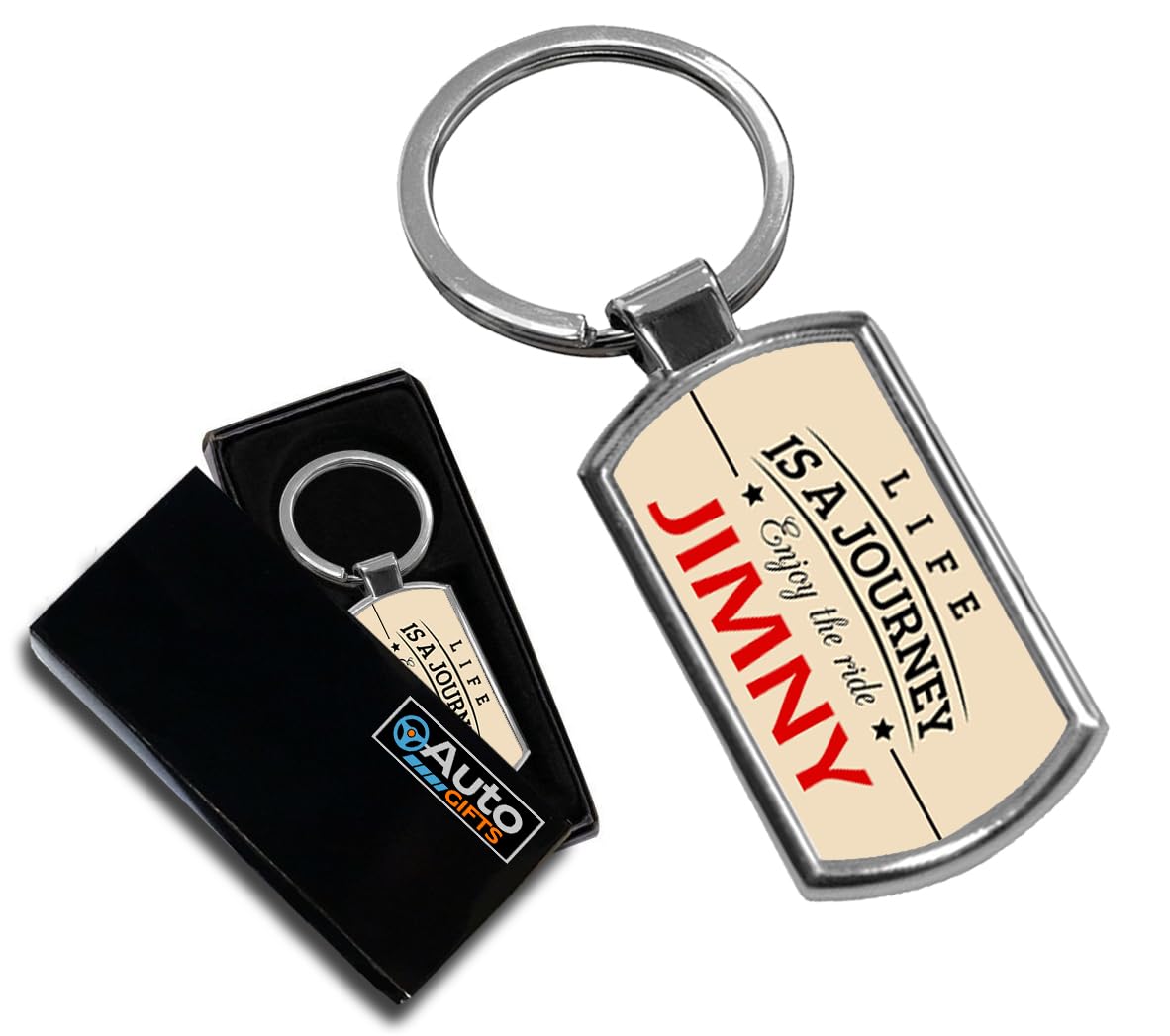 Cargifts Unisex Silver Car Keyring For Jimny