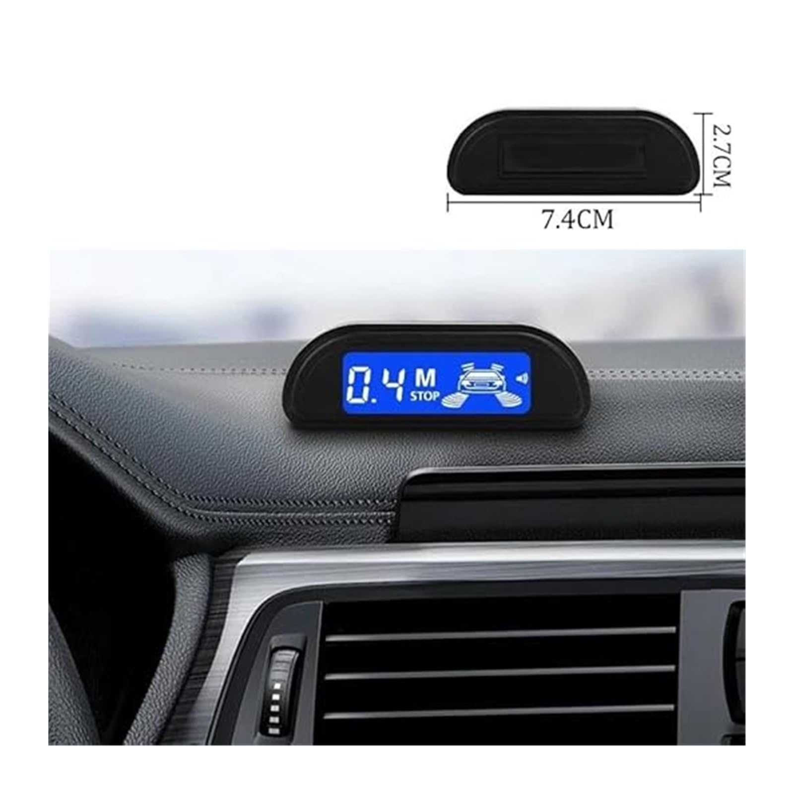 Sensor De Aparcami Kit Sensor Aparcamiento Radar Marcha Atrás Trasero Coche Monitor Parktronic 22 Mm 4 Detectores Pantalla Retroiluminada(Rojo)