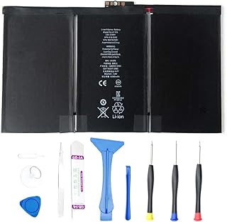 A1376 Battery Compatible with iPad 2 2nd Generation A1395 A1396 A1397 3.8V 25Wh Replacement Batteries with Tools