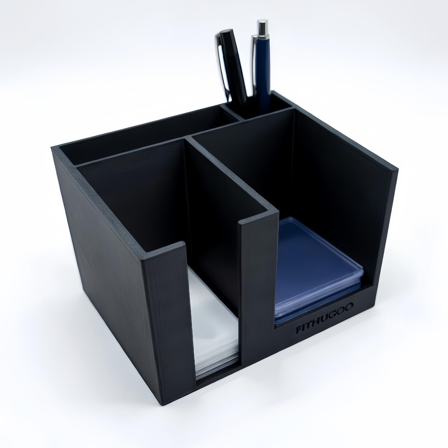 Toploader Dispenser & Penny Sleeve Holder - Dual Compartment Holds 250 Penny Sleeves & up to 50 Top Loaders, Stackable Card Storage Box with Dustproof Lid (tall) - 5